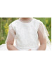 Beaded Ivory Lace Tulle Open Sleeves Flower Girl Dress